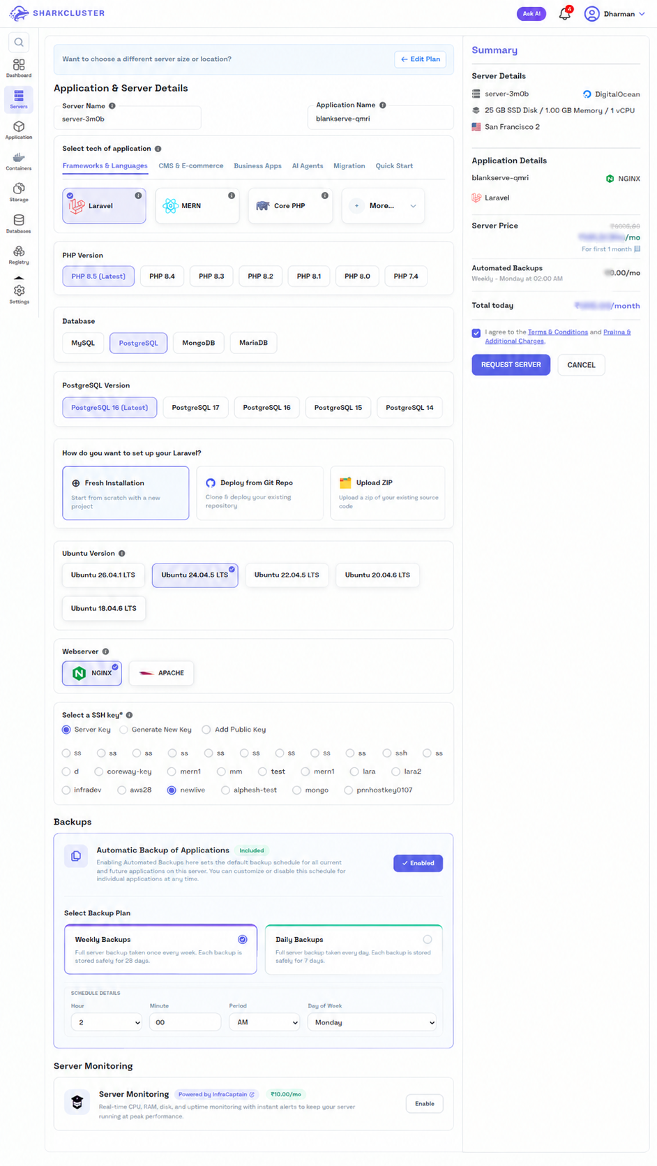 create-laravel-server-step2